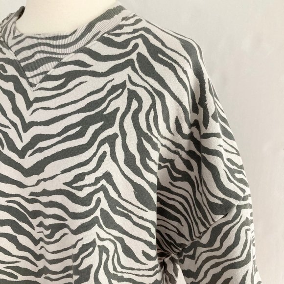 REBECCA MINKOFF Rosie Sweatshirt, Zebra, XS - Picture 5 of 11